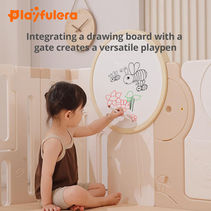 Corralito de Plástico Moderno, Seguro y Duradero para Bebés, para Uso en Interiores, Casa de Juegos Modular para Niños, Fácil de Montar, para Guardería, Escuela, Hogar y <span class=keywords><strong>Gimnasio</strong></span> - Product Image 5