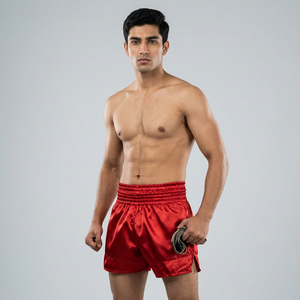 กางเกงมวยไทยคุณภาพสูง 100% โพลีเอสเตอร์ กางเกง MMA สำหรับการต่อสู้ ปรับแต่งได้ พร้อมคุณสมบัติป้องกันรอยยับ - Product Image 1