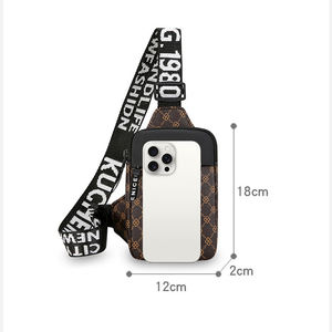 กระเป๋าคาดอกแบบสะพายข้างสำหรับผู้หญิง ลายไนลอนสีดำขนาดเล็ก สไตล์สปอร์ตกลางแจ้ง ใส่โทรศัพท์มือถือ ขายดี - Product Image 6