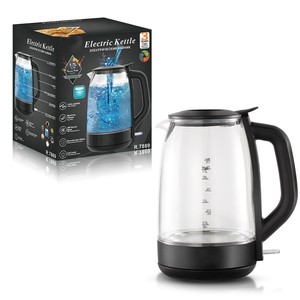 Transparent Large Capacity Glass Electric Tea <strong>Kettle</strong> BPA-Free Anti-dry Burn 360&deg; Swivel Base Glass Electric <strong>Kettle</strong> for Office - Product Image 2