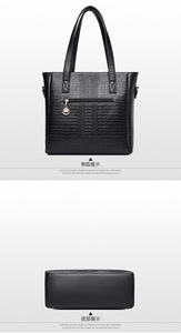 Bolso de Mano Personalizado de Lujo para Mujer, Bolso de Hombro de Cuero PU Negro, Bolso de Mano Informal para Mujer - Product Image 5