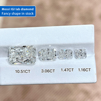 Joyería Messi IGI, Diamantes Cultivados en Laboratorio, Corte Radiante, Excelente Calidad HPHT CVD, 0.5ct, 1ct, 1.5ct, 2ct, 3ct, 4ct, 5ct