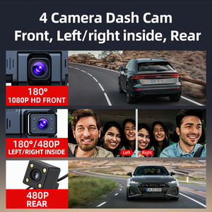 Mini Cámara para Coche WIFI 720P, <span class=keywords><strong>4</strong></span> Canales, Cámara para Tablero Derecha e Izquierda, Visión Nocturna con Luz, 140 °   Sensor G de Grado para Monitoreo de Niños en el Automóvil - Product Image 3