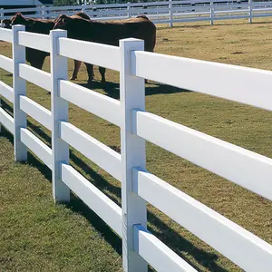Wholesale Factory Directly Price PVC 3 Rails Farm And Horse Fence