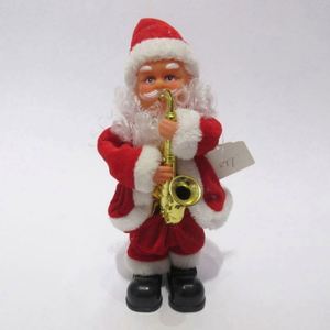 Santa Claus Eléctrico de Peluche Rojo Hecho a Mano de 60 cm, Clásico, Canta y Baila, Decoración Navideña - Product Image 3