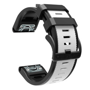 Bracelet <span class=keywords><strong>de</strong></span> <span class=keywords><strong>montre</strong></span> en silicone bicolore chaud <span class=keywords><strong>22</strong></span> 26mm <span class=keywords><strong>QuickFit</strong></span> pour Garmin Fenix 7X 7 Pro/Quatix 6 6X 5X Bracelet Bracelet - Product Image 1