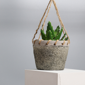 Fantaisie jute design effet intérieur extérieur décoratif ciment planteurs suspendus/béton flottant pots succulents pour <span class=keywords><strong>jardin</strong></span> - Product Image 4