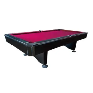 Populair In Europa Amerika 9ft Pooltafel Rood Groen Blauw Tafelkleed 10ft 8ft Voeten Staal Been Massief Houten Biljart snooker Tafel