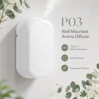Diffuseur d'arômes mural verrouillable sans eau, alimenté par batterie, contrôlé par application, machine à parfum à air froid pour toilettes d'hôtel