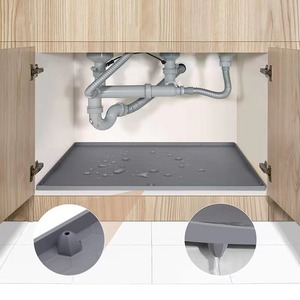 Silicone dầu bằng chứng rò rỉ bằng chứng có thể giặt hiện đại chống trượt tổ ong mô hình mỏng dưới bồn rửa <span class=keywords><strong>Mat</strong></span> Tủ lót bảo vệ khay - Product Image 4