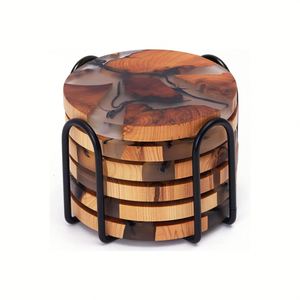 Custom Shape Acacia Blank Wooden <b>Coasters</b> <b>Drink</b> Bamboo <b>Coaster</b> Set Modern Natural Color <b>for</b> Coffee Table Glasses Tabletop Home - Product Image 1