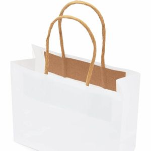 Mini bolsas <span class=keywords><strong>de</strong></span> regalo <span class=keywords><strong>de</strong></span> papel Kraft blanco con asas retorcidas, logotipo personalizado, flexografía reciclable impresa para manualidades <span class=keywords><strong>de</strong></span> fiesta <span class=keywords><strong>de</strong></span> cumpleaños <span class=keywords><strong>de</strong></span> Baby Shower - Product Image 6
