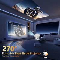 Mini-projecteur portable YDH-TP360 Android 14 Smart Pico Home Cinéma compatible 8K 450 Lumens pour divertissement à domicile
