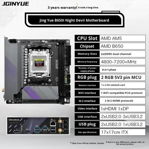 Jingyue B650i Night Devil, Nueva Placa Base Mini <span class=keywords><strong>ITX</strong></span> para PC de Escritorio, DDR5 <span class=keywords><strong>AM5</strong></span>, Compatible con CPU de la Serie 7000 - Product Image 6
