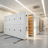 Système d'étagères mobiles à haute densité certifié CE, en métal, pour l'archivage, système de rangement compact sur roulettes, unité de bibliothèque de bureau