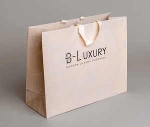 Sac à cordon de luxe avec poignée en ruban, en papier couché couleur personnalisée, pour emballage de bijoux, cosmétiques, cadeaux, vêtements et shopping, abordable - Product Image 4