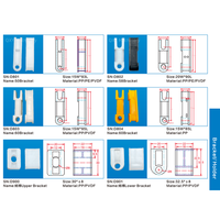 Support d'axe de convoyeur PCB à alignement de rouleaux stable, conception à arrêt latéral en PP D804, pour ligne de convoyeur de cartes de circuits imprimés, livraison rapide