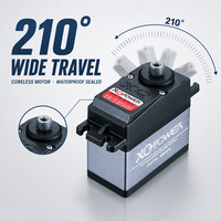 Servomoteur numérique sans noyau XQ POWER 20KG avec engrenage en titane, étanche, 210 degrés, pour voitures RC, bateaux, avions et ailes fixes