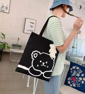 Wholesale high-quality women's mini cotton tote <b>bags</b>, customizable in color and logo shopping <b>bags</b> - Product Image 3