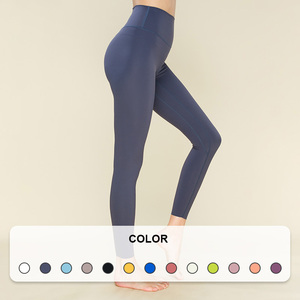 Leggings de <span class=keywords><strong>yoga</strong></span> taille haute unis, longueur cheville, sexy, effet push-up fessier, pour femmes, collection 2025 – Tenue de sport personnalisée pour la gym et le fitness - Product Image 1