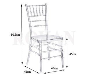 سعر المصنع أرخص راتنج PC قابل للتكديس شفاف أكريليك شيافاري زفاف للبيع - Product Image 4