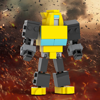 Bloques de Construcción MOOXI MOC1691, Robot Deformable Amarillo, Regalo DIY, Juego Educativo para Niños