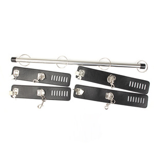 Hotใหม่ขาบาร์<span class=keywords><strong>Spreader</strong></span>กับข้อเท้าและข้อมือCuffsหนังล็อคStriper Club - Product Image 4