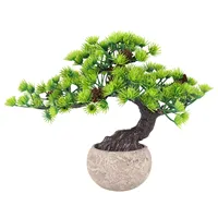 Goedkope Prijs Natuurlijke Mini Bonsai Plastic Planten Kunstmatige Kleine Bonsai Plant Voor Indoor Decoratie