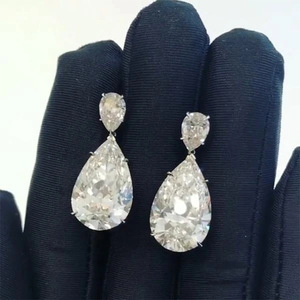 Orecchini Pendenti Scintillanti con Micro Pavé per Donne, Eleganti Gioielli da Orecchio per Feste Serali alla Moda - Product Image 2