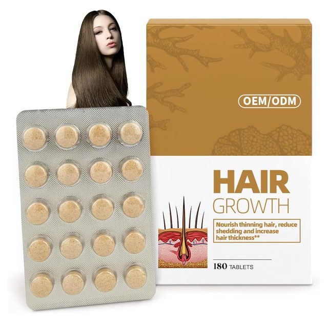 OEM/ODM 60/90/120/180 Tablets Women Hair Growth Supplement Hair Growth Tablets for Strength and Thicker Hair