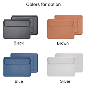 Porte-documents d'affaires en cuir PU de <span class=keywords><strong>luxe</strong></span> pour hommes et femmes, sac pour ordinateur portable 3 en 1 avec support pour <span class=keywords><strong>Macbook</strong></span> Air <span class=keywords><strong>Pro</strong></span> 14 pouces, étui pour Mac - Product Image 2