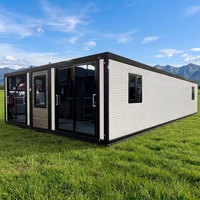 Grande maison conteneur préfabriquée moderne et extensible de 40 pieds sur 20 pieds, 3 chambres, villa préfabriquée, maison portable