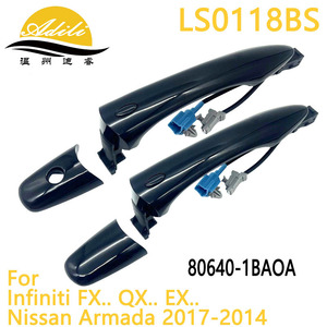 Adili มือจับประตู LS0118BS สีดำสำหรับ Infiniti QX FX EX Nissan Armada 2017 2014 OE 80640 1baoa - Product Image 1