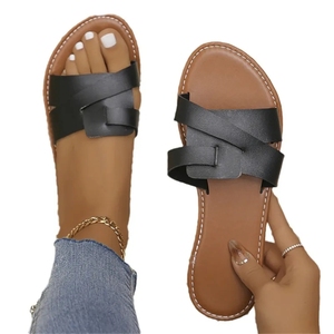 2024 Mới Giày thường cộng với kích thước 35-43 sandalias babouche Femme bãi biển của phụ nữ dép dép phẳng phụ nữ - Product Image 5