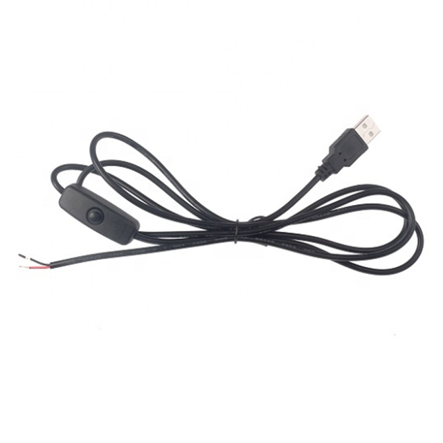 USB 2.0 a to Open Usb Charge Cable with Touch Sensitive on off Switch