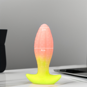 Jouets sexuels anaux féminins à porter longue durée, plug en silicone ananas étanche et écologique pour stimulation et jeux en extérieur - Product Image 4