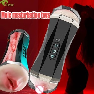 Dual-head <strong>Male</strong> Masturbator With Sound Heating Functions Men's Sex Exercise Airplane Cup Sex Toys for Men - Product Image 4