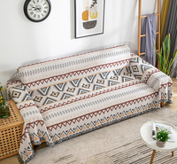 Vente en gros de couvertures de canapé ethniques bohèmes, couvertures en coton tissé géométrique jacquard aztèque marocain, couvertures de voyage