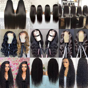 骨直Perruque 18 <span class=keywords><strong>20</strong></span> 30 32 40 50英寸天然处女高清正面巴西全蕾丝正面人发黑色女性假发 - Product Image 6