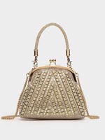 Nouvelle Pochette de Soirée de Luxe 2026 Tendance, Ornée de Diamants, Sac à Main de Mariage Fait Main avec Cadre en Strass, Bandoulière Chaîne pour Femme