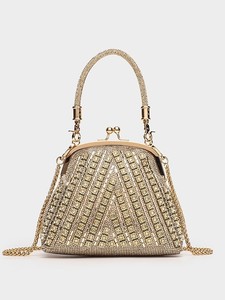 2026 New Fashion Luxury Diamond Evening Bag Handmade Diamond Bucket Bags Rhinestone Purse Handbag for Women with Chain Strap - Product Image 5