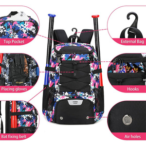 Bolsa Deportiva de Gran Capacidad Personalizada, Bolsa para Casco, Bolsa para Bate de Softbol, Mochila de Béisbol con Gancho para Valla y Ruedas - Product Image 5