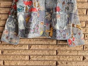 Hot Selling Hand Block Print Cotton Quilted Winter Jacket Bohemian Ethnic Wear for Women Stylish Gift for Her - Product Image 3