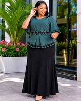 Vêtements africains Dashiki pour femmes, ensembles de 2 pièces, jupes, costumes, fausse fourrure, automne