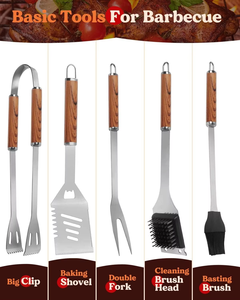 Vente flash : Ensemble de 7 ustensiles de <span class=keywords><strong>barbecue</strong></span> en acier inoxydable avec sac de rangement - Product Image 3
