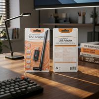 Penawaran Khusus Pabrik Kartu Jaringan Nirkabel Dual Band Eksternal USB 3.0 1200Mbps RT8812BU untuk Laptop 2.4GHz 5.8GHz
