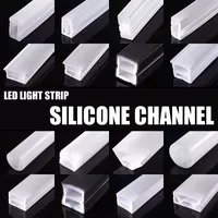 Encastré Flexible Silicone Canal Led Silicone Étanche Flexible Blanc Noir Silicone Diffuseur pour Bande Led Néon Lumière Tube