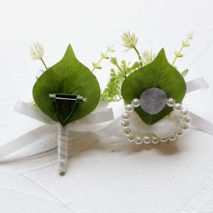 ورود بيضاء بتصميم كوري وأوروبي وزهور صناعية لوصيفات العروسة في حفلات الزفاف زهرة للمعصم للعريس والشخص الأفضل في حفلات الزفاف - Product Image 6