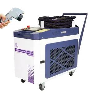 New Trend 1000w 2000w 3000w mini fiber metal steel paint rust dye powder removal handheld portable cnc laser cleaning machine