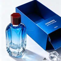 Flacon de parfum vide en verre de luxe 100 ml, flacon vaporisateur transparent avec bouchon en pierre